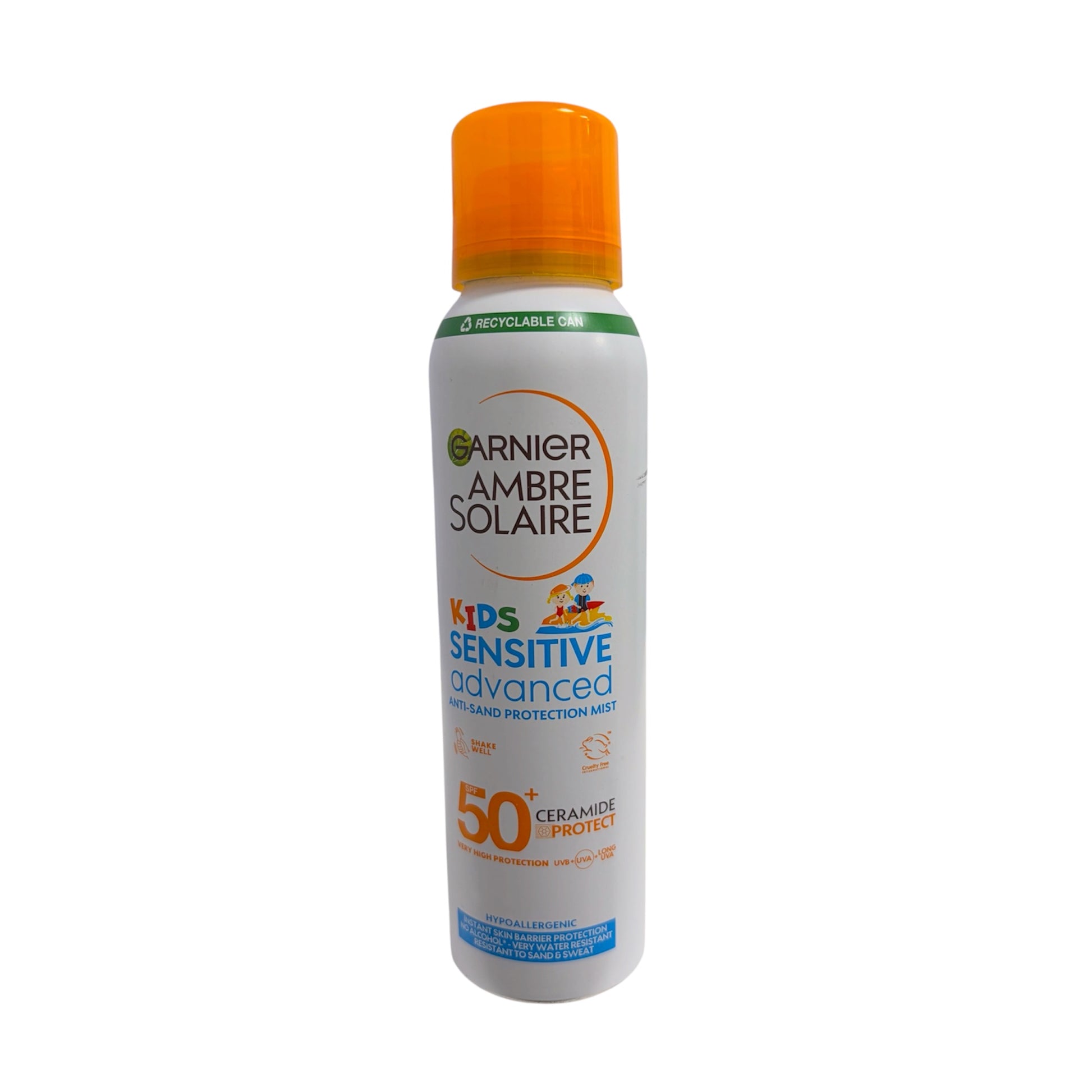 Garnier Ambre Solaire Kids Sensitive Advanced SPF 50+ bruma protectora solar infantil para piel sensible