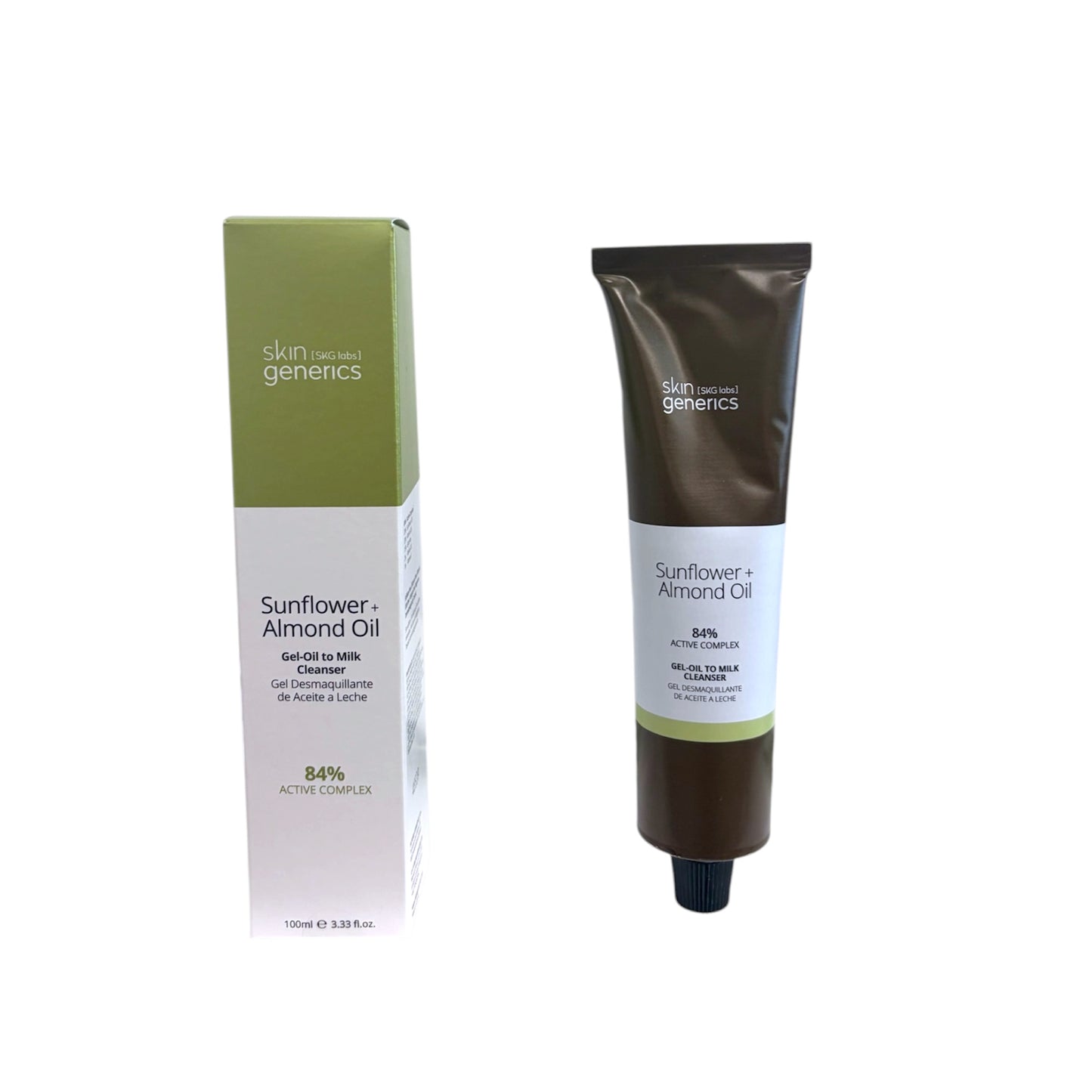 Limpiador facial gel a leche con aceite de girasol y almendra Skin Generics