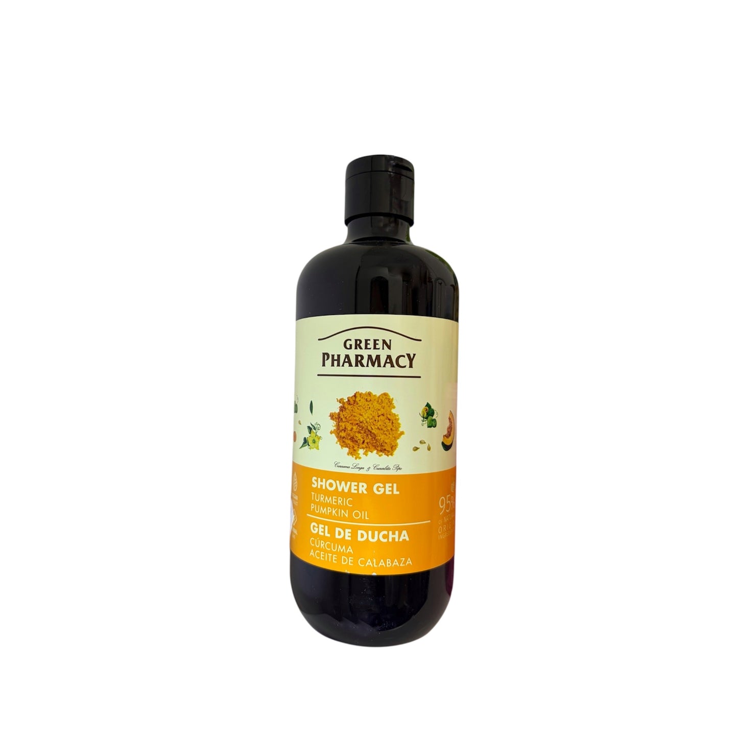 Gel de Ducha Cúrcuma y  Aceite de Calabaza 500 ml Green Pharmacy