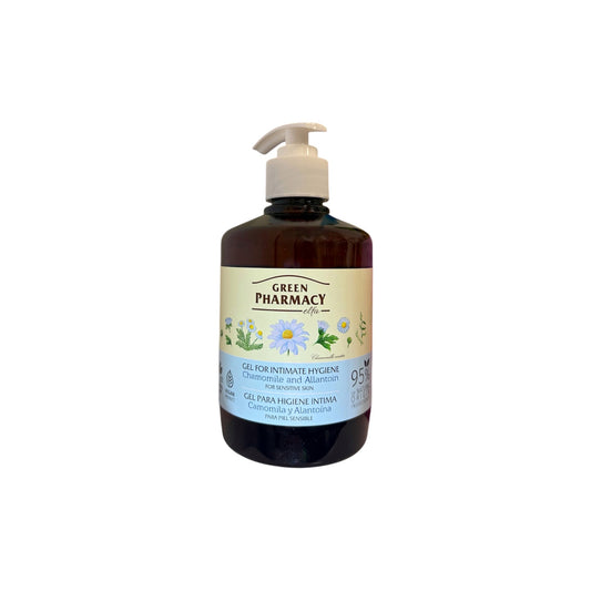Gel íntimo con camomila y alantoína para piel sensible Green Pharmacy limpieza suave y calmante