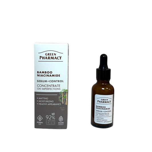 Green Pharmacy serum niacinamida bambu control sebo imperfecciones rostro