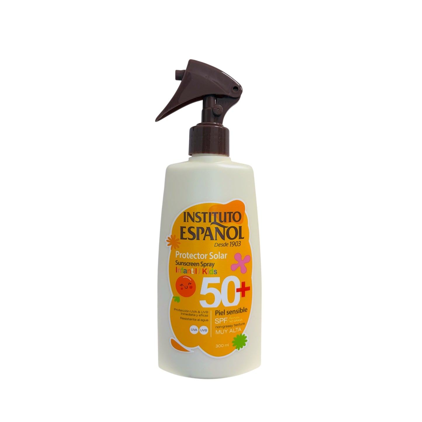 Instituto Español Protector Solar Infantil SPF 50+ spray para piel sensible resistente al agua 300 ml