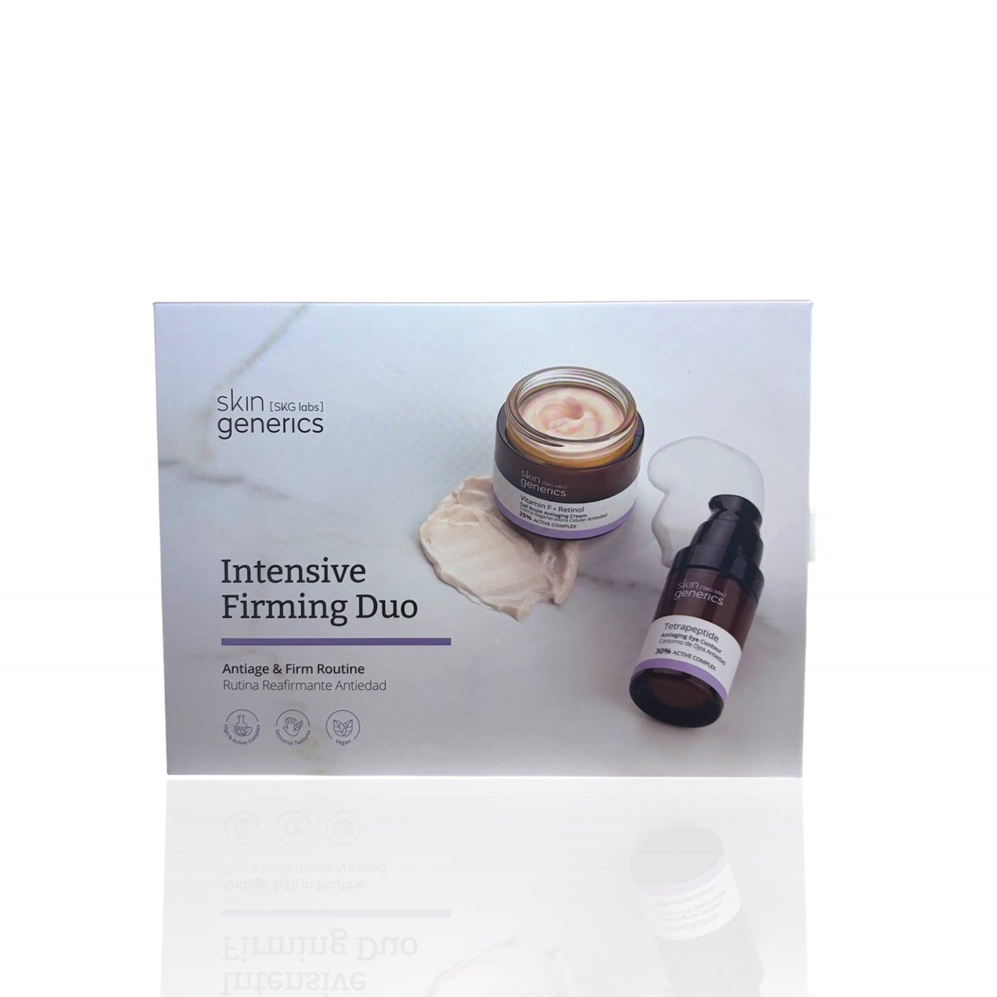 Set reafirmante antiedad con retinol y péptidos Skin Generics Intensive Firming Duo