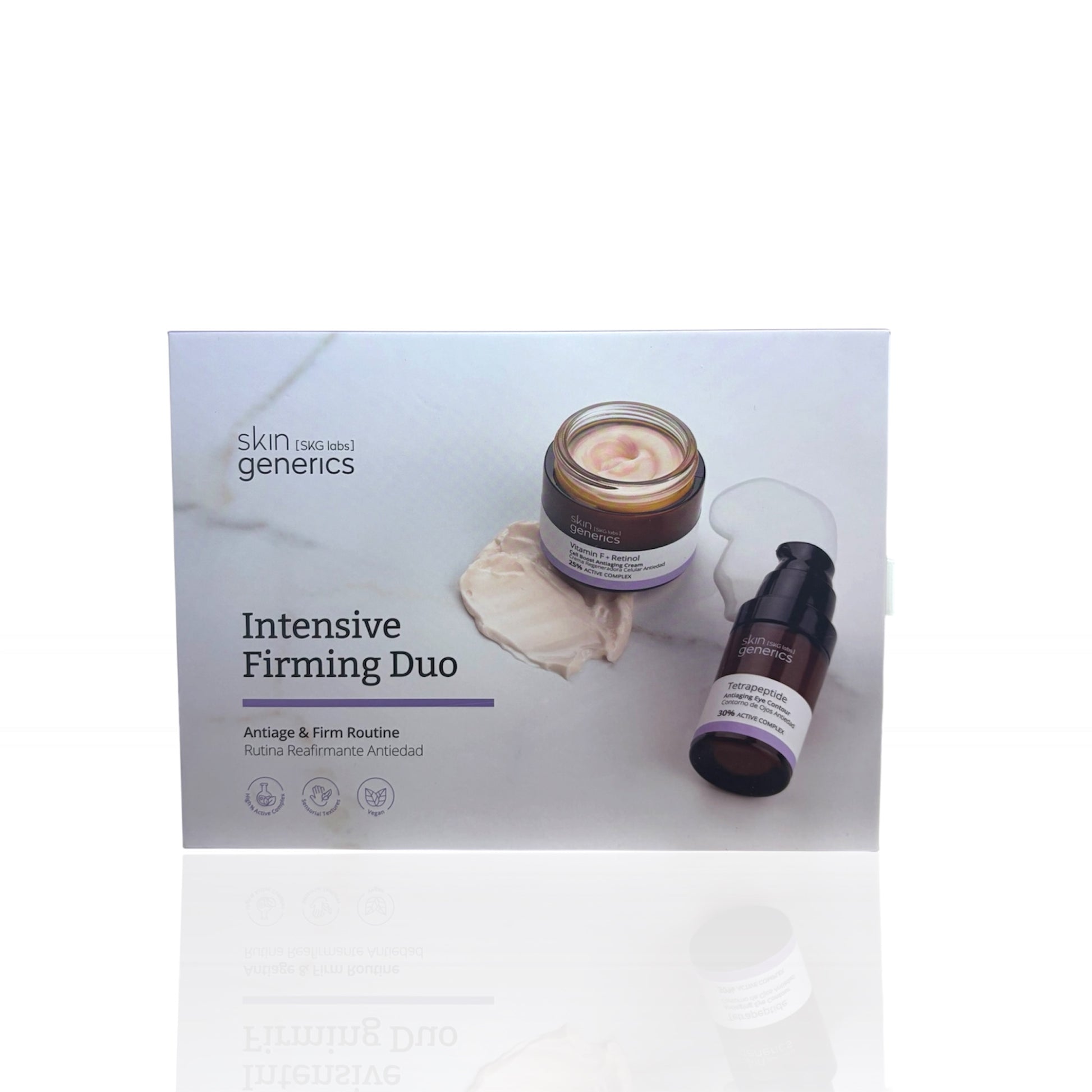 Set reafirmante antiedad con retinol y péptidos Skin Generics Intensive Firming Duo