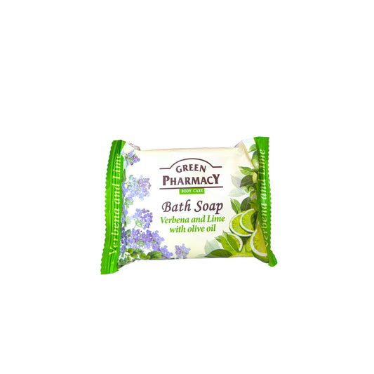 Jabón de baño Green Pharmacy con verbena y lima y aceite de oliva en pastilla