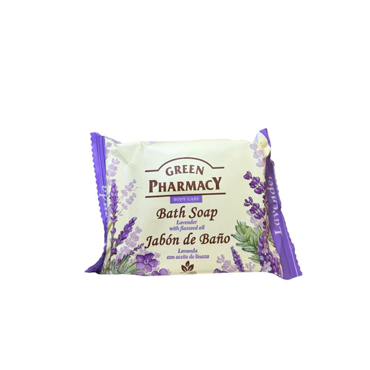 Jabón de baño Green Pharmacy con lavanda y aceite de linaza en pastilla