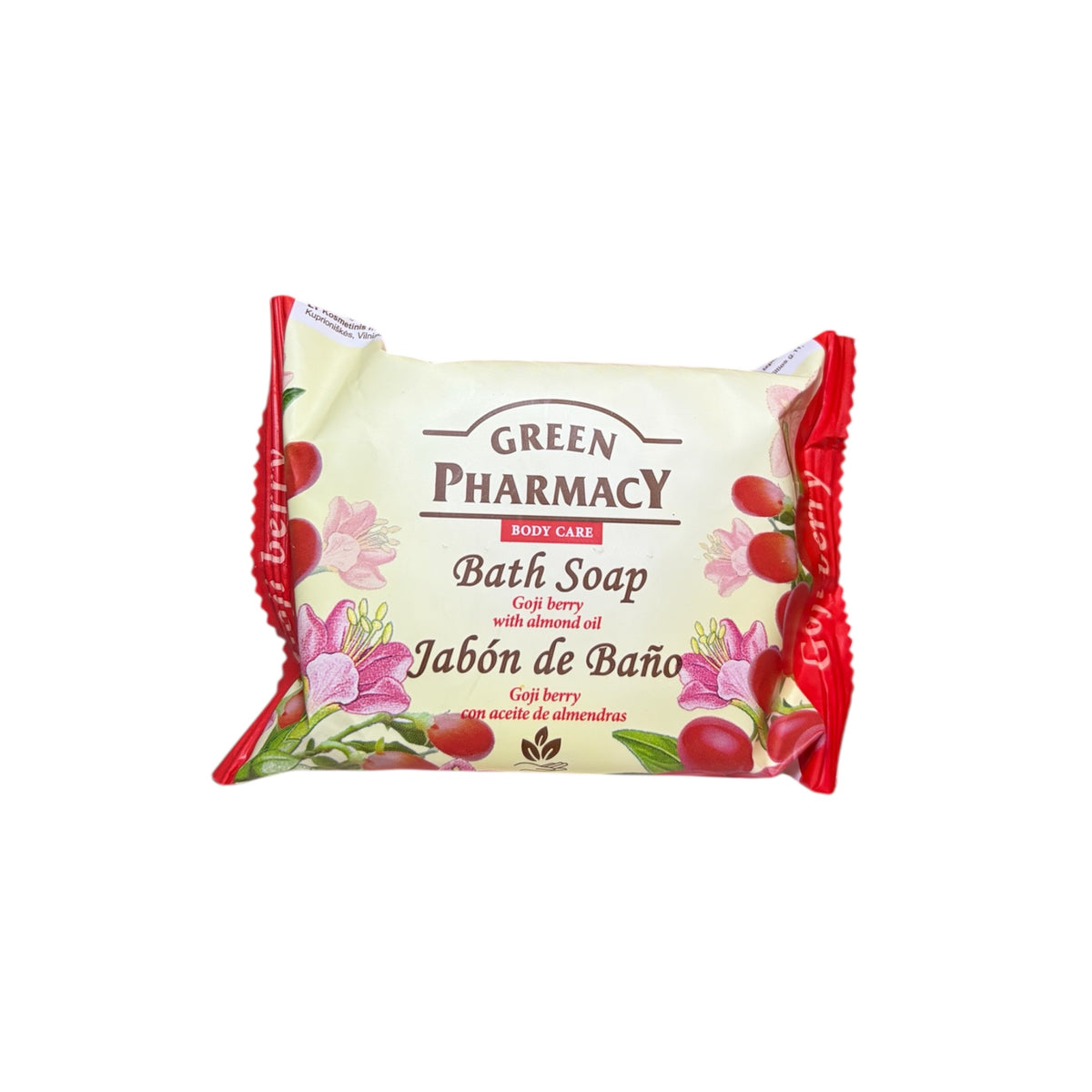 Jabón de baño Green Pharmacy con bayas de goji y aceite de almendras en pastilla