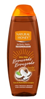 Natural Honey Gel de Ducha Regenerador Bronceador con Coco y Multivitaminas