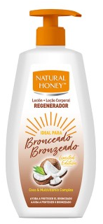 Natural Honey Loción Corporal Regeneradora Bronceadora con Coco y Multivitaminas