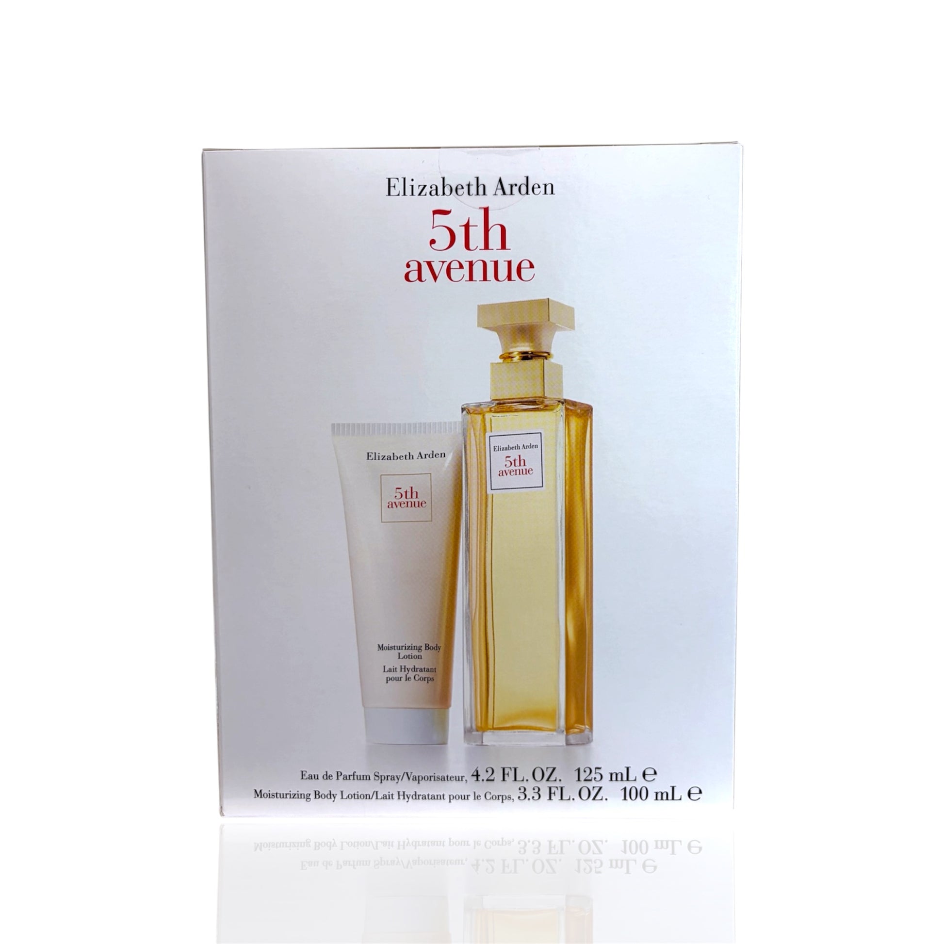 Set Elizabeth Arden 5th Avenue perfume mujer con loción corporal hidratante