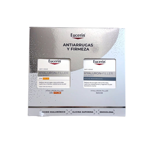 Set Eucerin ácido hialurónico día y noche antiedad reafirmante
