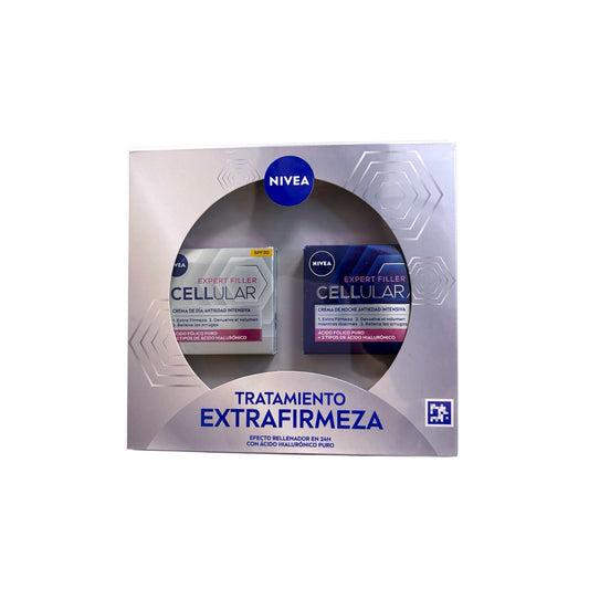 Set Nivea Cellular Expert Filler antiedad día y noche ácido hialurónico