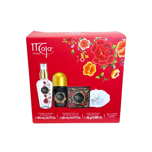 Set regalo Maja perfume corporal con desodorante y accesorios baño