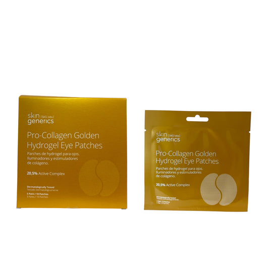 Parches de hidrogel dorados para contorno de ojos con colágeno Skin Generics