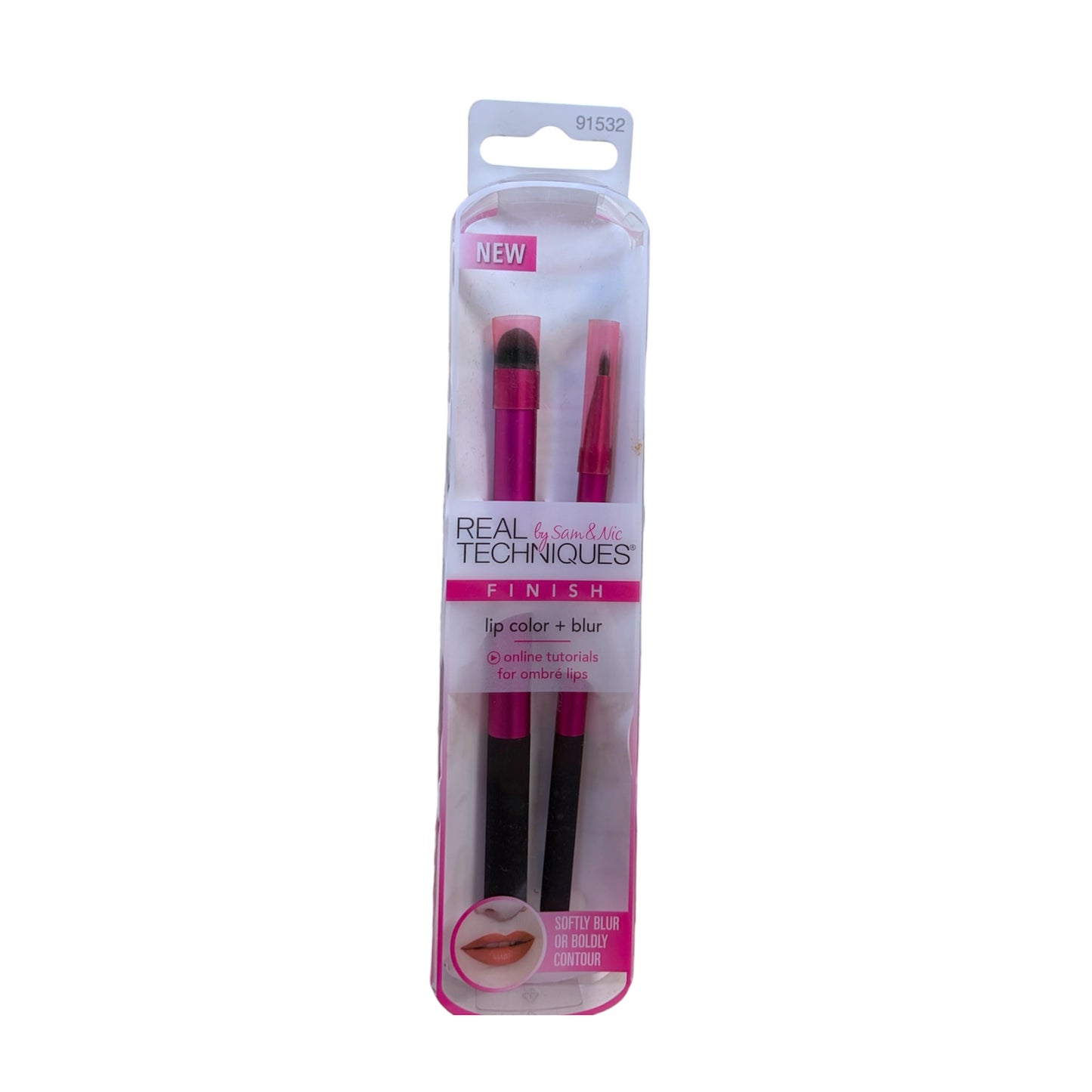 Set Real Techniques Lip Color + Blur con brochas para aplicar y difuminar labial