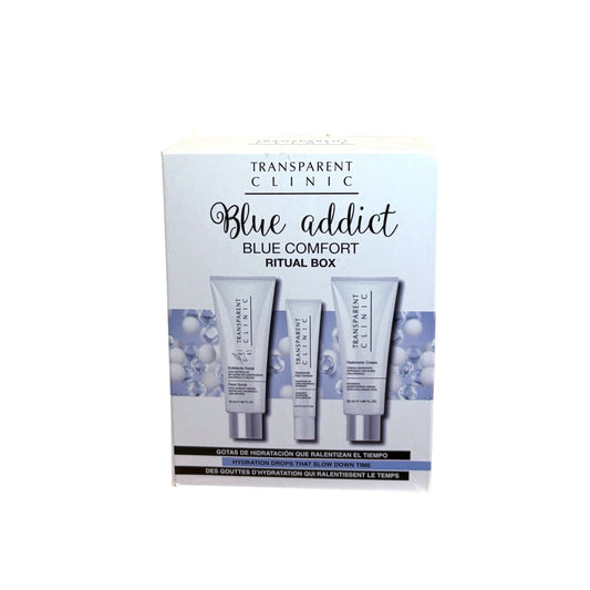 Pack Transparent Clinic Blue Addict cuidado facial hidratante rutina completa