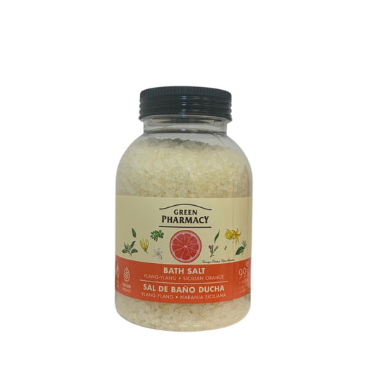 Tarro de sales de baño Green Pharmacy con ylang-ylang y naranja siciliana 