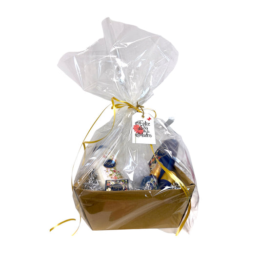 Cesta regalo Maja Aqua Turquesa Día de la Madre con productos de baño