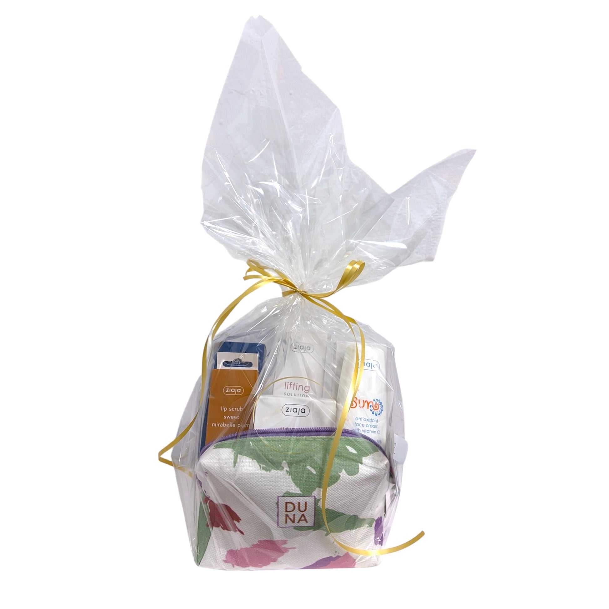 Set regalo skincare Ziaja con cremas faciales, contorno de ojos, exfoliante labial y neceser DUNA