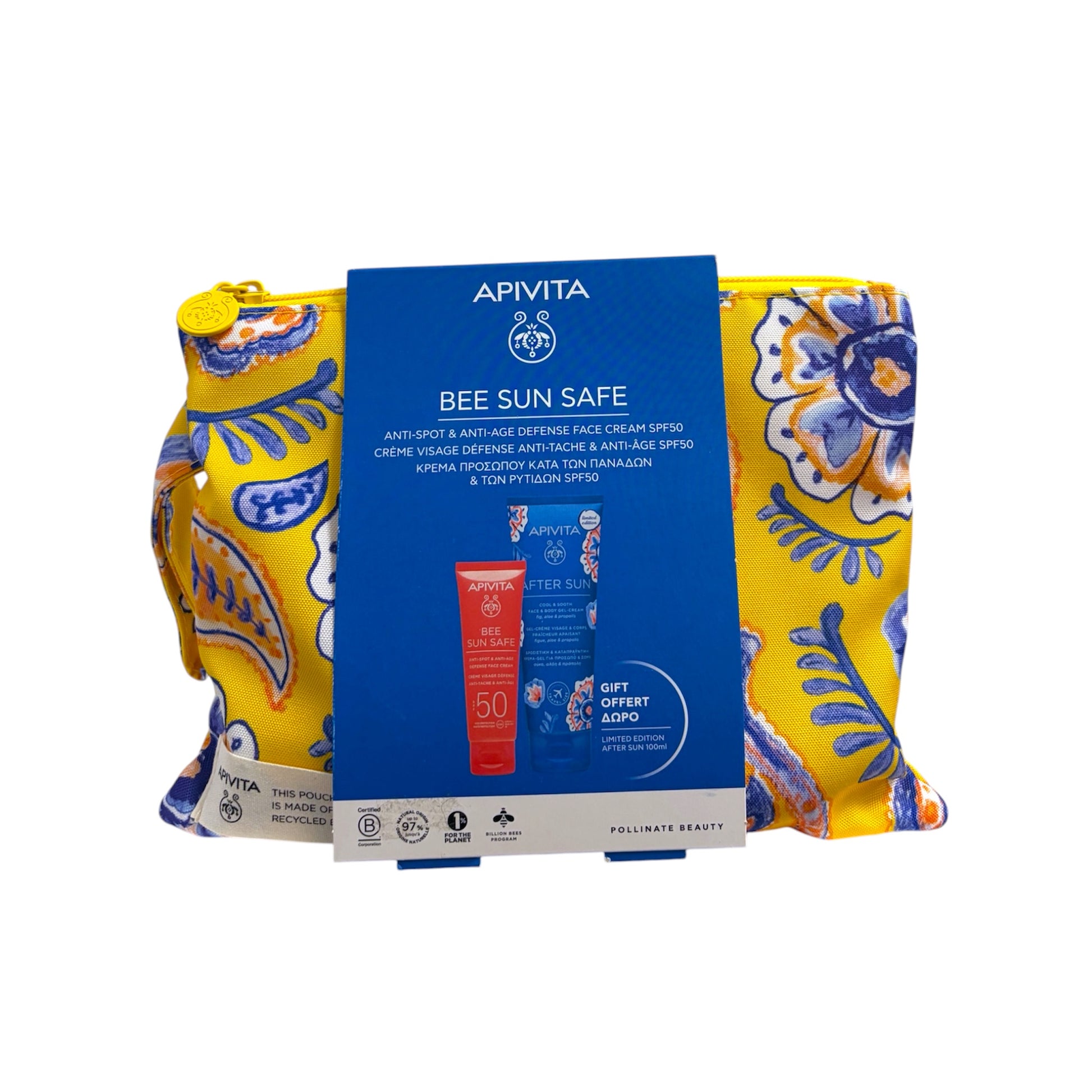 Pack Solar Apivita SPF50 con After Sun y Neceser
