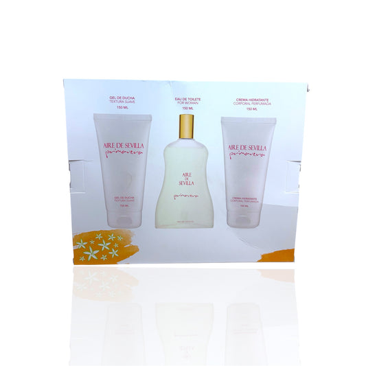 Estuche Aire de Sevilla Primavera mujer con perfume, gel de ducha y crema corporal