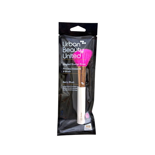 Brocha biselada para rubor Urban Beauty United – Aplicación precisa y acabado natural