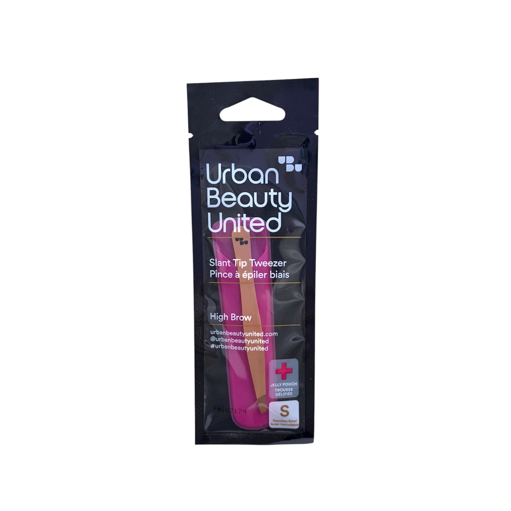 Pinza de depilar Urban Beauty United – Punta inclinada para máxima precisión