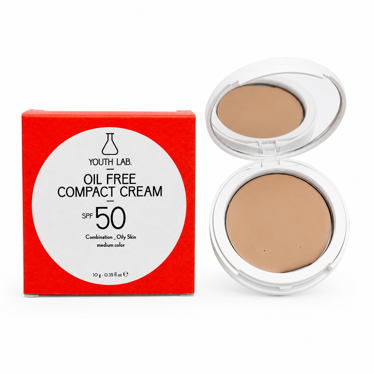 Youth Lab Oil Free Compact Cream SPF 50 con Color