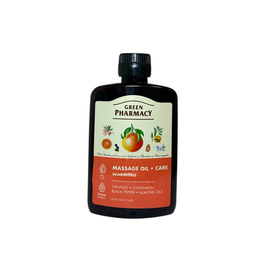Aceite Corporal de Masaje Calentador con Naranja y Canela Green Pharmacy