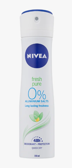 Nivea 0% pure & natural desod spray mujer