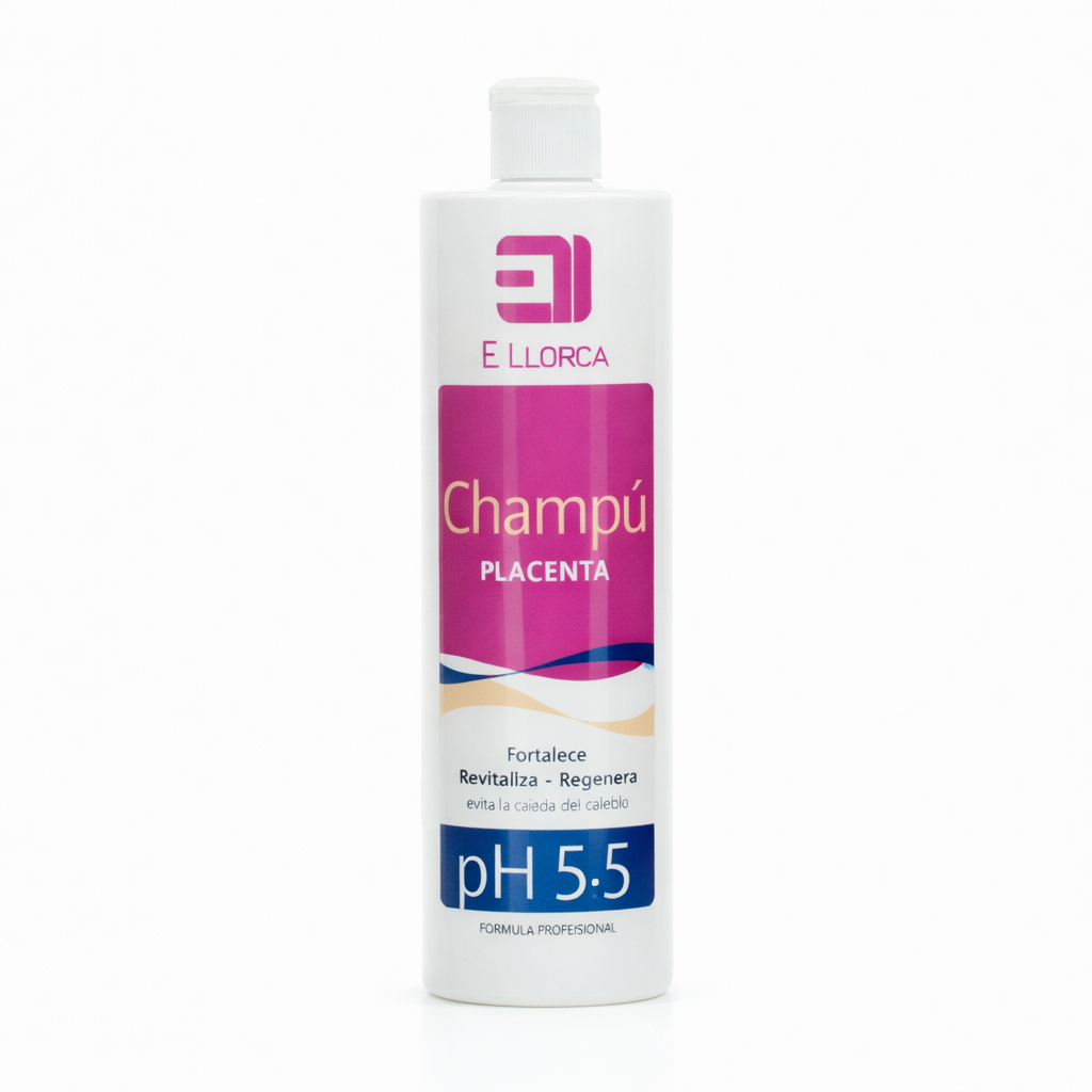 Champú Placenta Ellorca pH 5.5 fortalece, revitaliza y ayuda a prevenir la caída del cabello