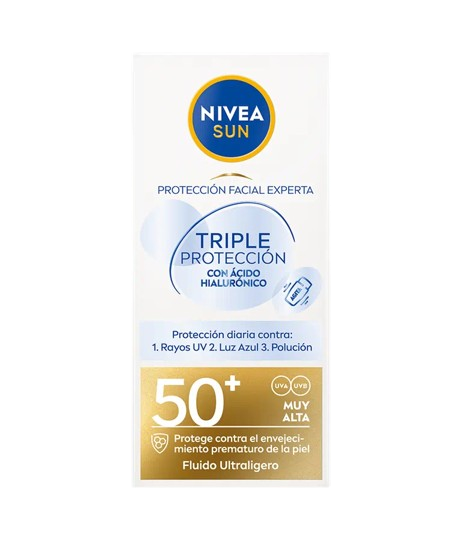 Nivea sun Fp 50 triple protección fluido ultraligero hidratante