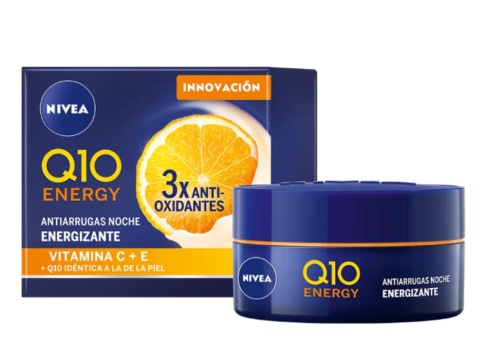 Nivea Q10 Energy Crema de Noche Antiarrugas con Vitamina C + E