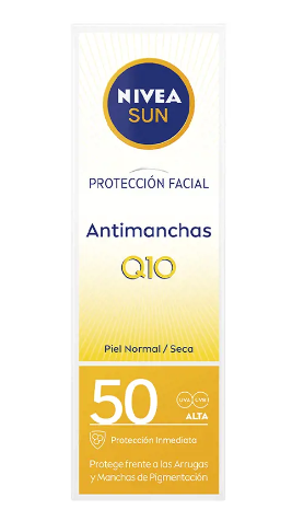 Nivea sun anti-edad anti-manchas fp 50 0% residuos Q10