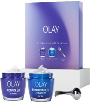 Olay Set de Cuidado Facial : Retinol 24 + Hyaluronic 24 + Vitamina B5